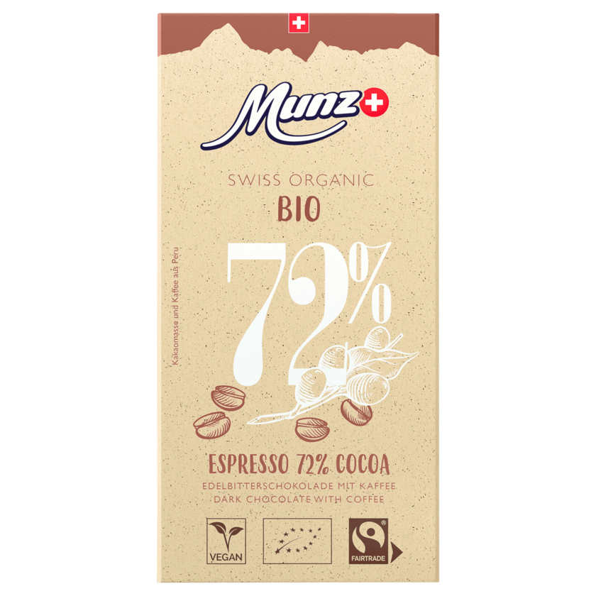 Munz Bio Edelbitterschokolade mit Kaffee vegan 100g